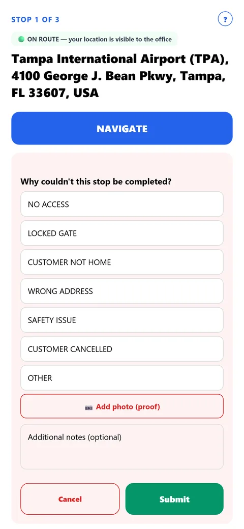 No-Service Proof