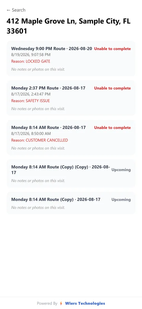 Service History, One Search Away